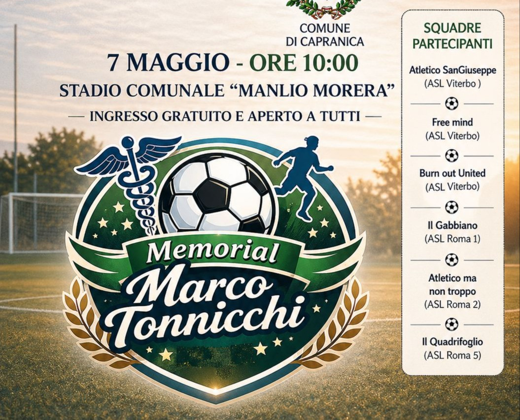 Calcio e salute mentale: a Capranica il memorial “Marco Tonnicchi”