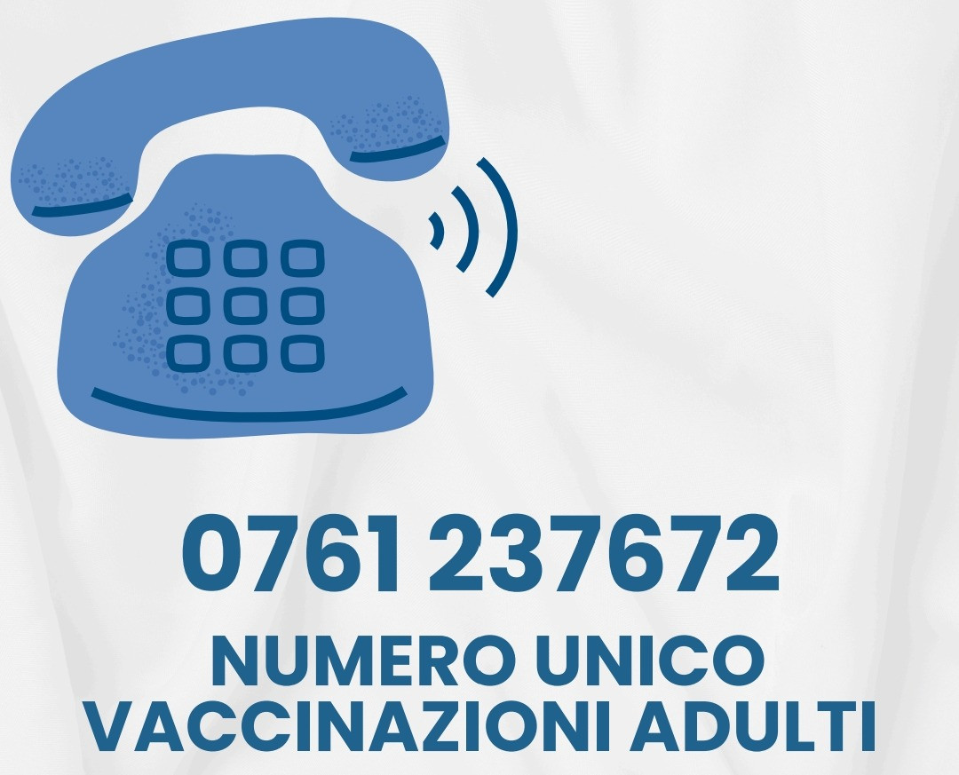 0761 237672 – Numero unico vaccinazioni adulti