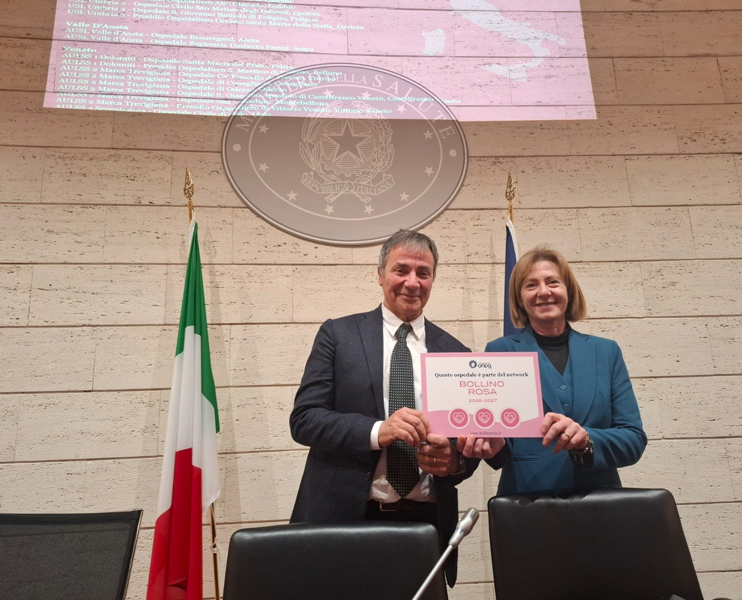 All’ospedale Santa Rosa confermati i tre bollini rosa da parte di Fondazione Onda